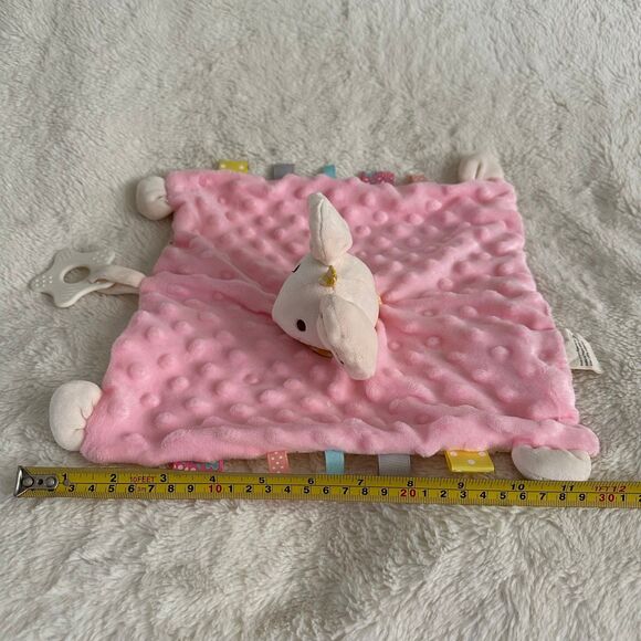 Appease Toy Pink Mouse Baby Lovey Teether Tags Minky 11” Plush Soother Blanket - Picture 6 of 6